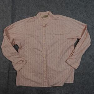 Vintage Wah Maker Top Womens XXL Button Shirt Floral Western Micro Corduroy Pink